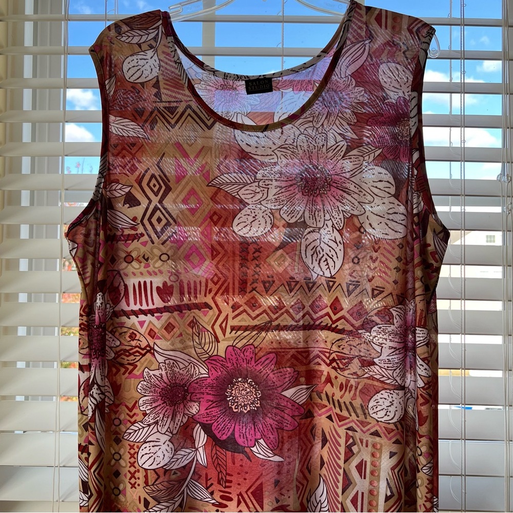 Lightweight Sleeveless Floral Maxi Sundress Plus Size XLP